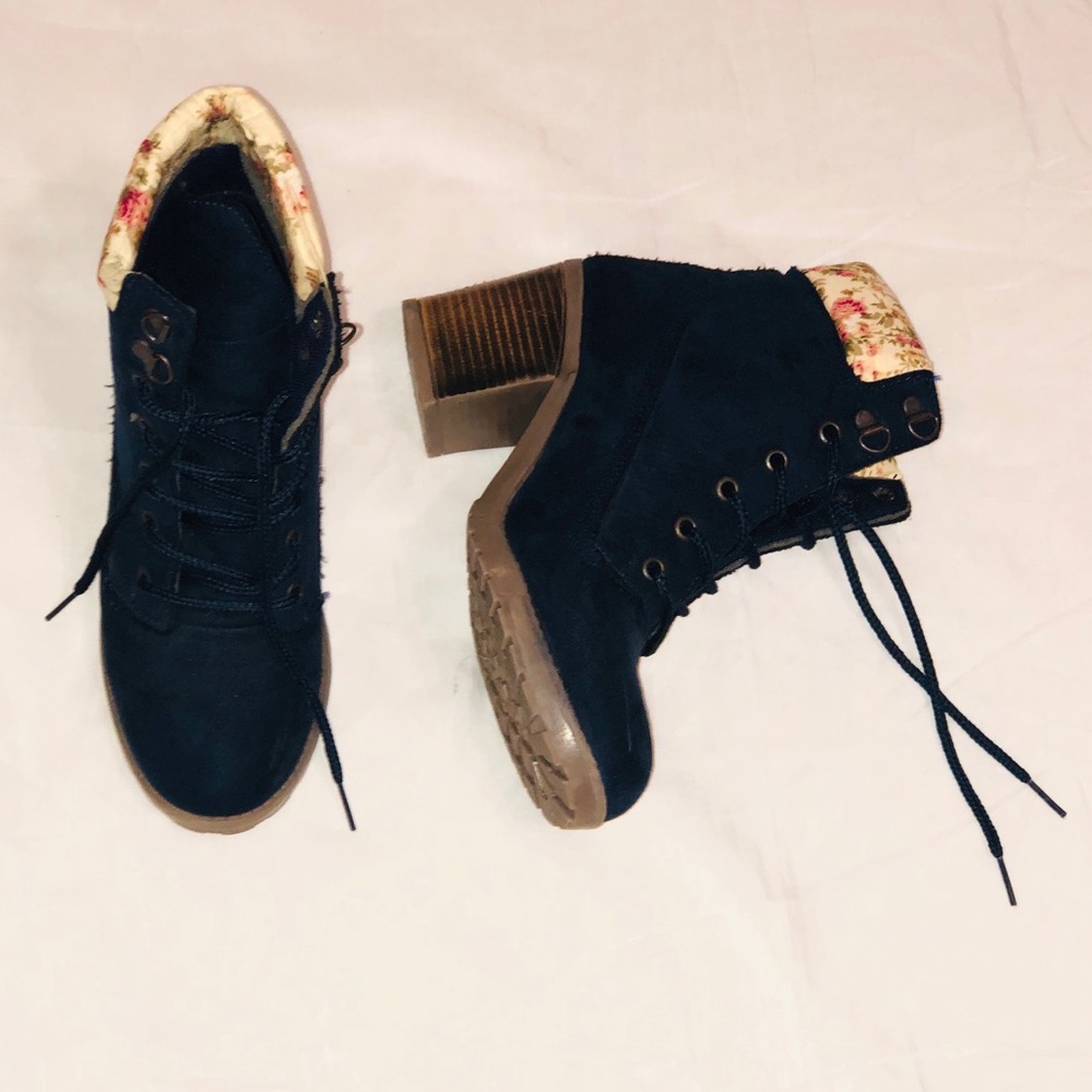 Navy Blue Ankle Booties